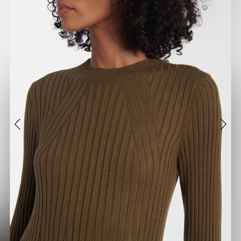 Varley Axel Rib Knit Midi sweater Dress • sold out Brown Patina • Size S - Picture 6 of 7
